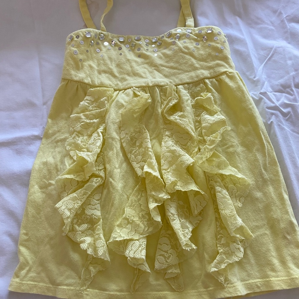 Justice spaghetti straps lacey tank